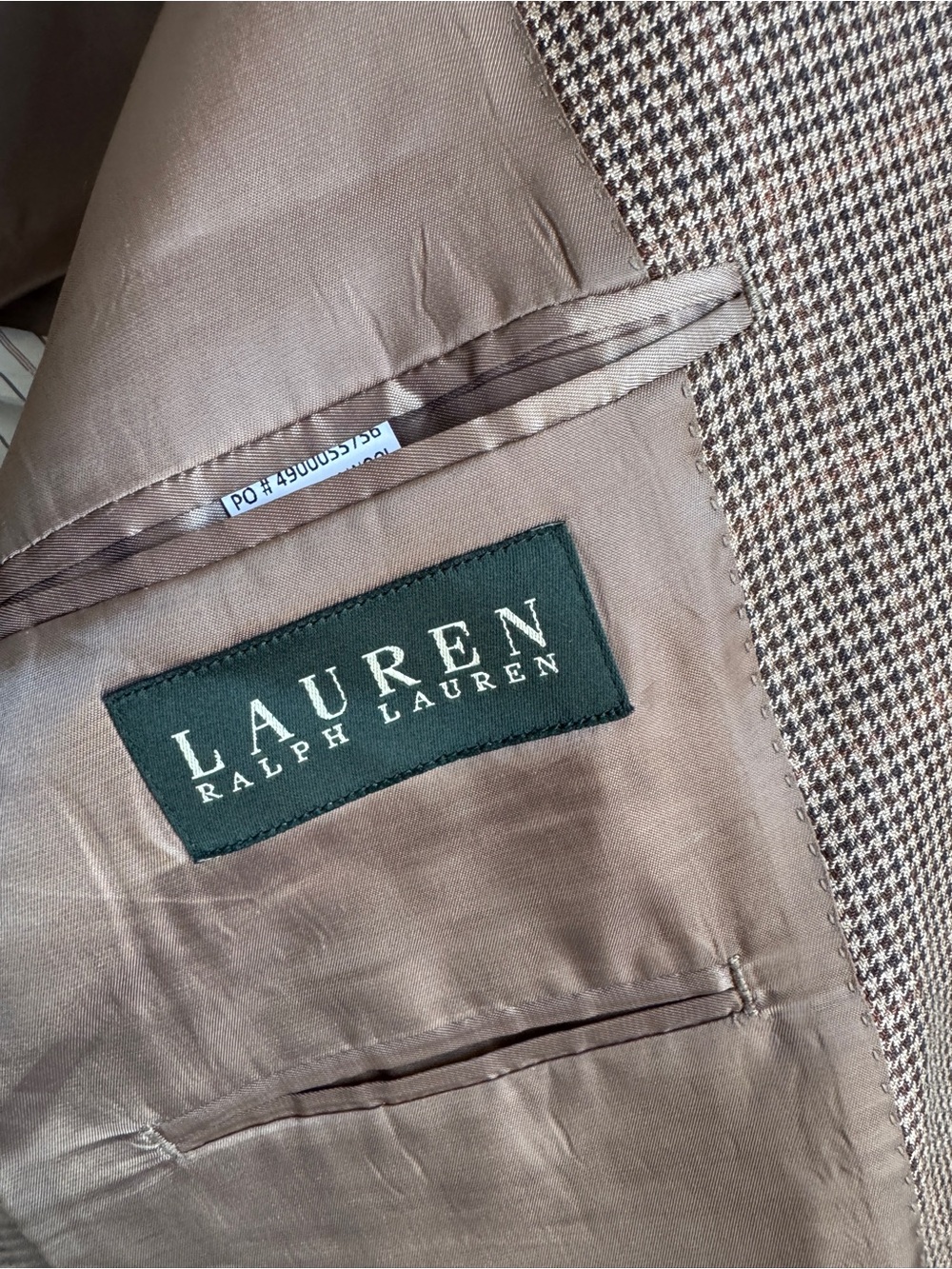 Vintage green label Lauren Ralph Lauren Tan Glen Plaid Sport Coat - Picture 11 of 14